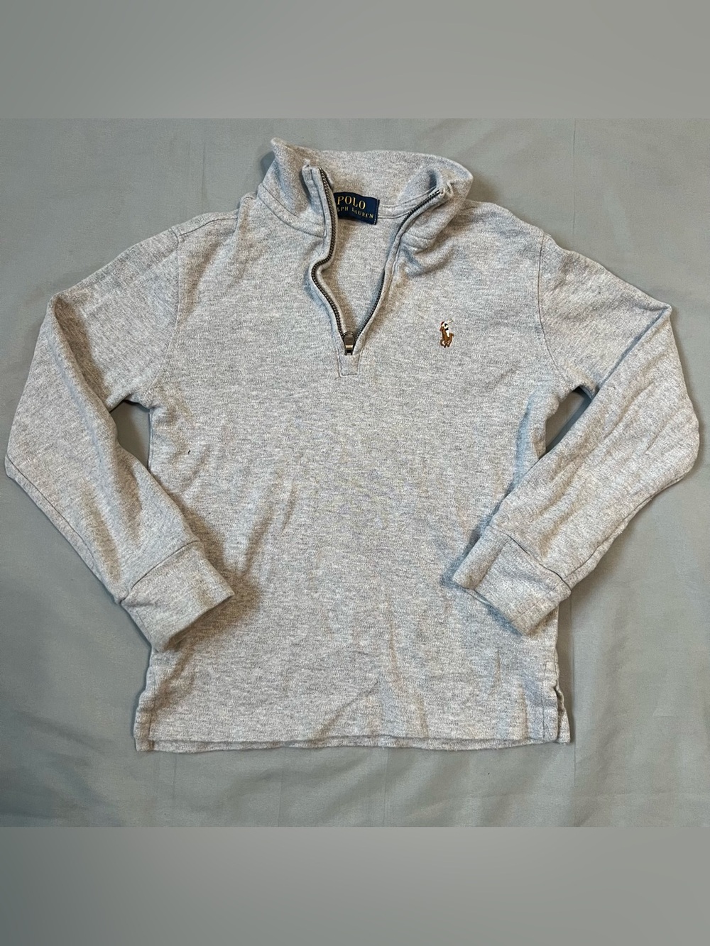 Polo by Ralph Lauren Light Grey Half-Zip Pullover Sweater